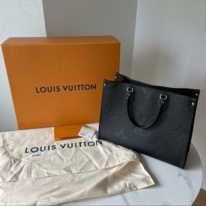 Louis Vuitton Empreinte Monogram Giant Onthego MM Black - NEW